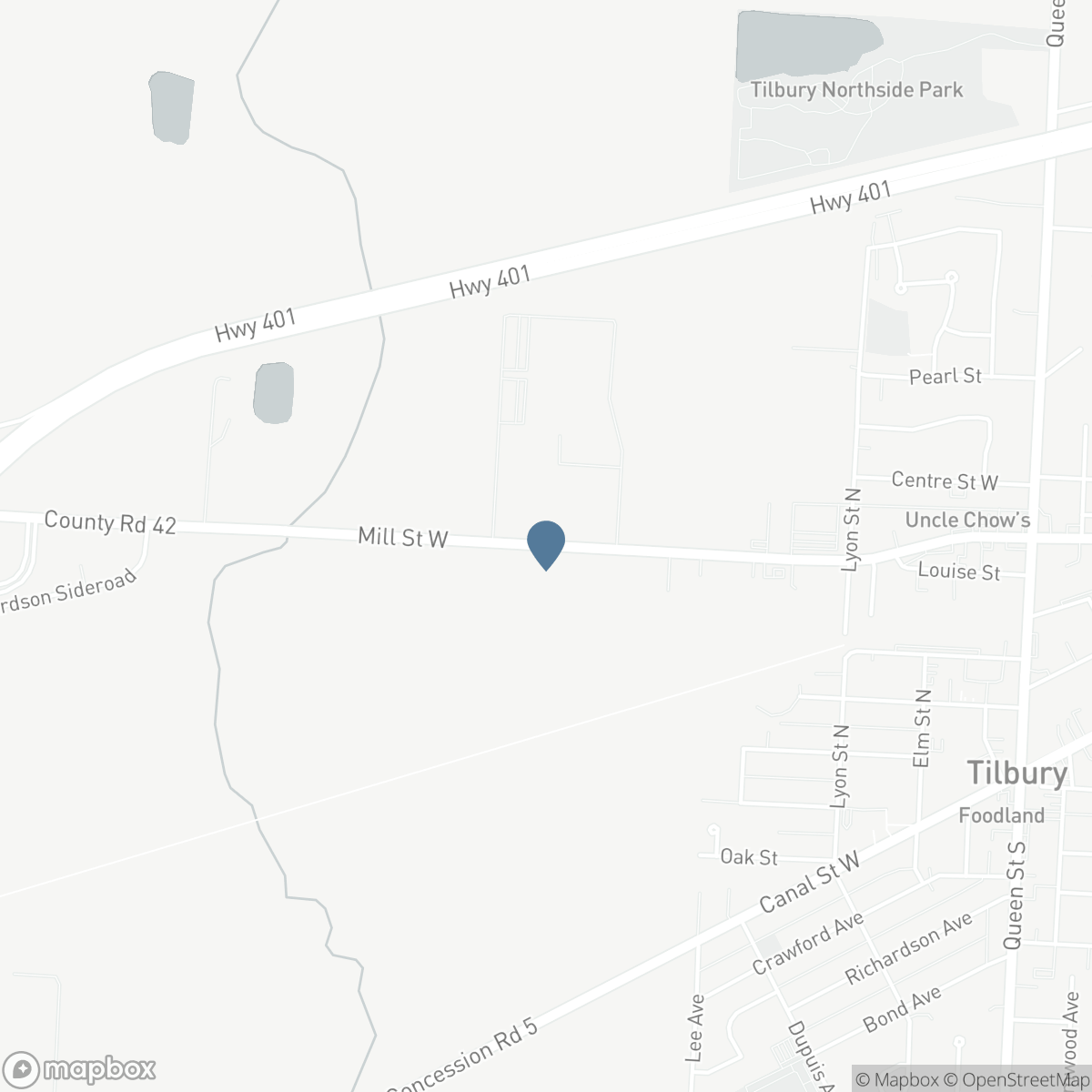 V/L MILL STREET West, Tilbury, Ontario N0P 2L0